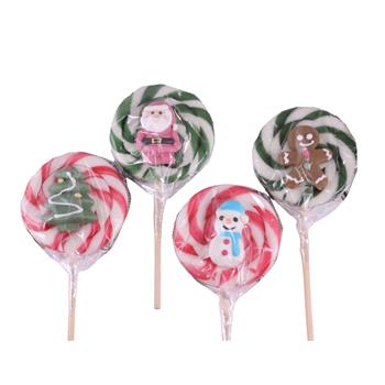 Lízátko spirála vánočním motivem mix 80g