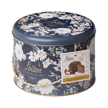 Panettone PERA CIOCCOLATO s kousky hrušek a čokoládou v dóze 750g