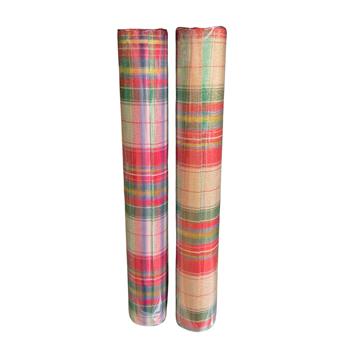 Běhoun na stůl látkový károvaný 0,28x3m