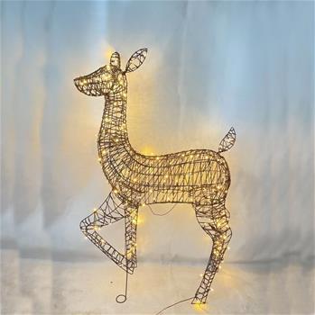 Kolouch svítící venkovní 190LED t.bílá, hnědý 147cm