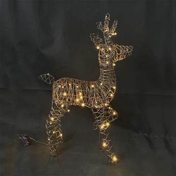 Sob svítící venkovní 60LED, t.bílá, šedý 79cm