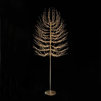 Strom svítící venkovní 900LED, bílá, zlatý 180cm