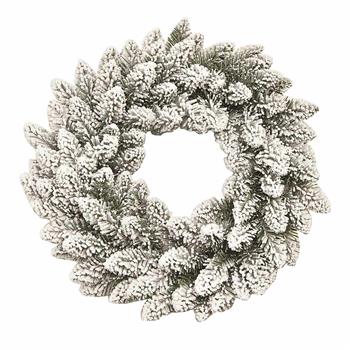 Věnec umělý z jehličí zasněžený 45cm