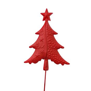 Zápich kovový strom červený 25,5cm