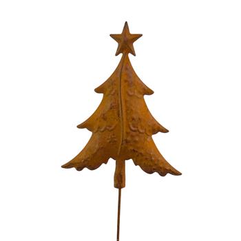 Zápich kovový strom rezavý 25,5cm