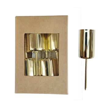 Zapichovací držák na svíčku zlatý 4ks