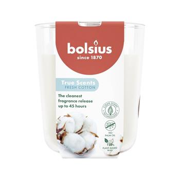 Svíčka vonná ve skle BOLSIUS True Scents Fresh Cotton 9,7cm