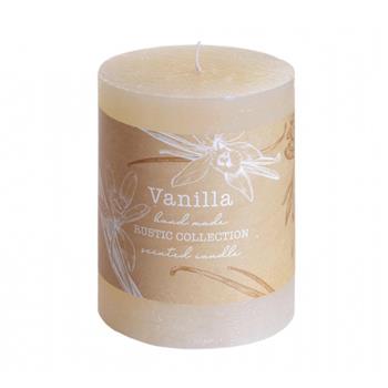 Svíčka válcová vonná RUSTIC vanilková 9cm