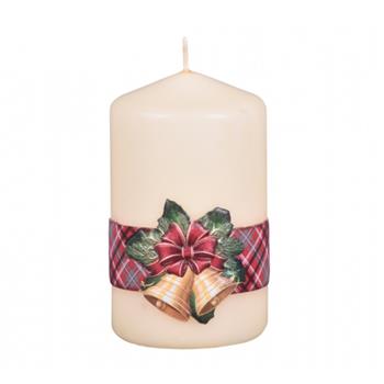 Svíčka válcová se zvonky 10cm