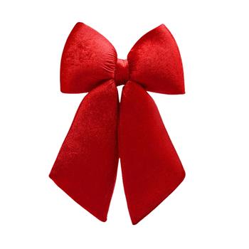 Mašle sametová červená 38cm