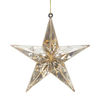 Ozdoba plastová diamantová hvězda 13,5cm