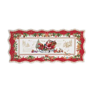 Tác hranatý porcelánový CHRISTMAS MEMORIES 40x18cm