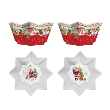 Miska porcelánová hvězda CHRISTMAS MEMORIES 14cm/2ks