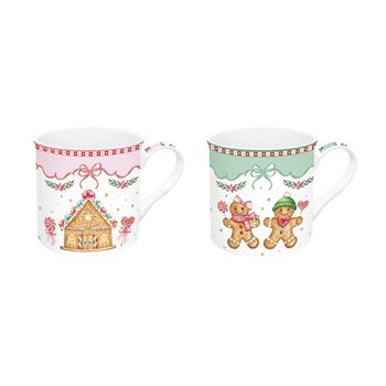 Sada porcelánových hrnků SWEET CHRISTMAS mix 2ks