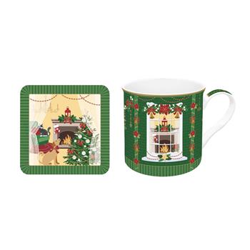 Hrnek porcelánový s podtáckem FESTIVE AVENUE 300ml