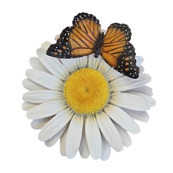 Kopretina s motýlem polyresinová závěsná 11cm