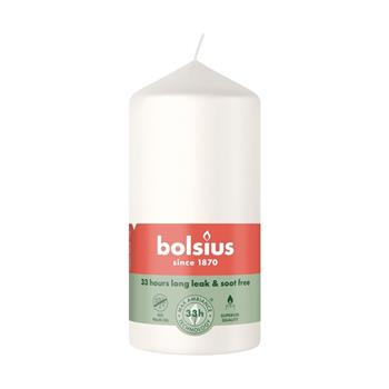 Svíčka válcová BOLSIUS bílá 12cm