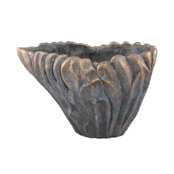 Atypická cementová váza VAKAS XL zvlněná 29x45cm