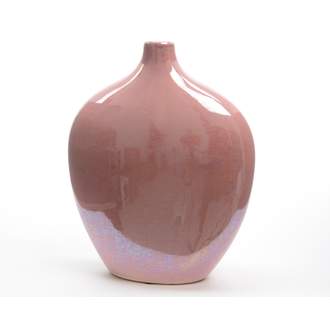 Váza široká úzké hrdlo hliněná perleť 29cm