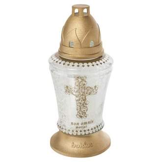 Svíčka hřbitovní LAMPA SKLO kříž BOLSIUS