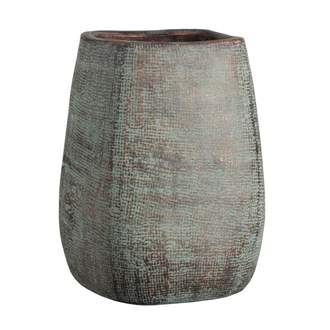 Váza hranatá LANE keramika 23cm zelená
