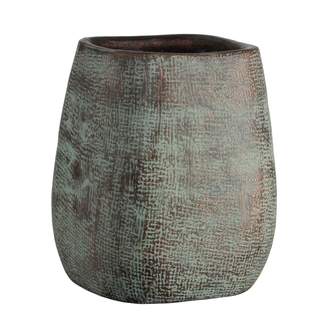 Váza hranatá LANE keramika 29cm zelená