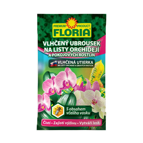 E-shop Ubrousek vlhčený na listy orchideje a pokoj FLORIA