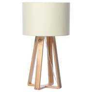 Dřevěná lampa MAXIME s látkovým stínítkem