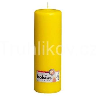 Válcová svíčka 25cm BOLSIUS žlutá