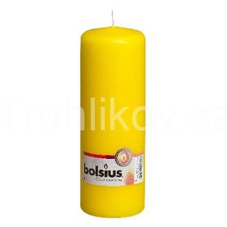 Válcová svíčka 20cm BOLSIUS žlutá