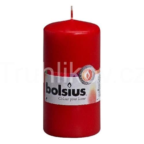Levně Válcová svíčka 12cm BOLSIUS červená