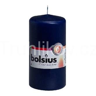 Válcová svíčka 12cm BOLSIUS tmavě modrá