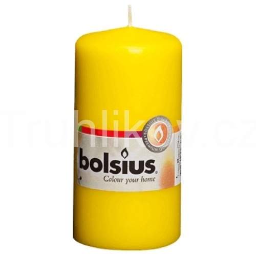 Levně Válcová svíčka 12cm BOLSIUS žlutá