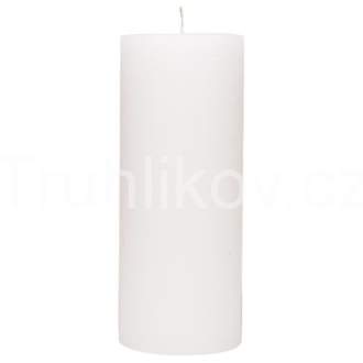 Válcová svíčka 25cm RUSTIC bílá