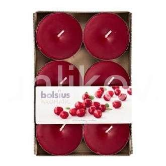 Čajová svíčka Maxi vonná BOLSIUS 6ks Wild Cranberry