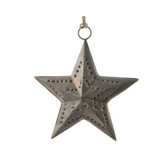 Hvězda závěs z děrovaného kovu 12cm
