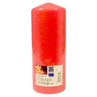 Válcová svíčka 20cm červená