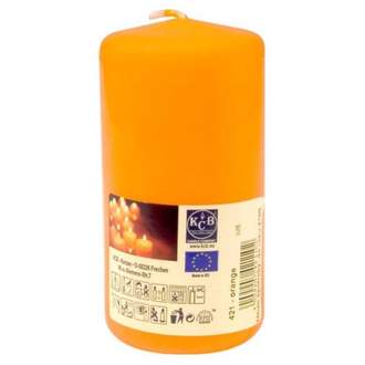 Válcová svíčka 11cm oranžová