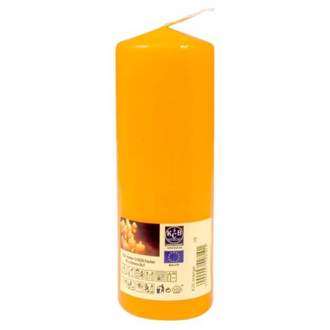 Válcová svíčka 17cm oranžová