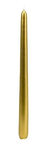 Levně Svíčka kónická zlatá 29cm
