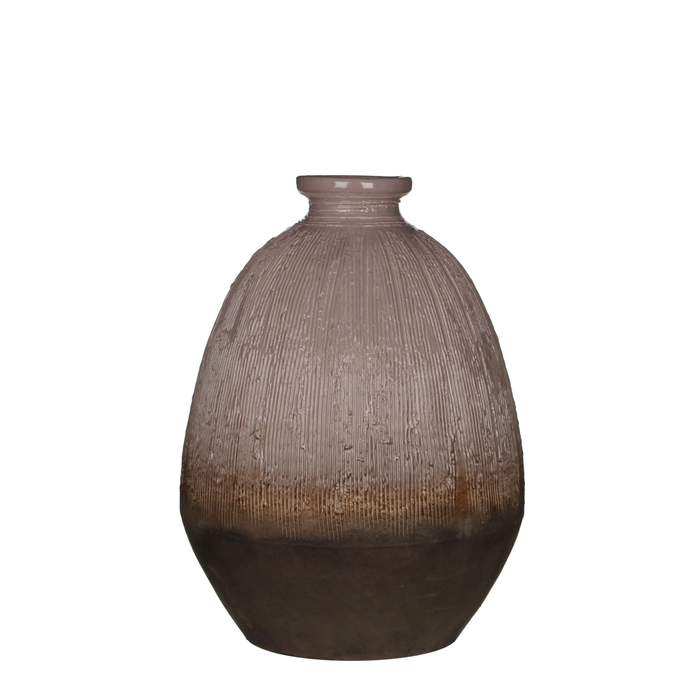 Levně Keramická váza drápaná hnědá 33cm