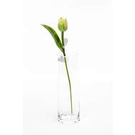 Tulipán řezaný umělý 40cm bílo-zelený