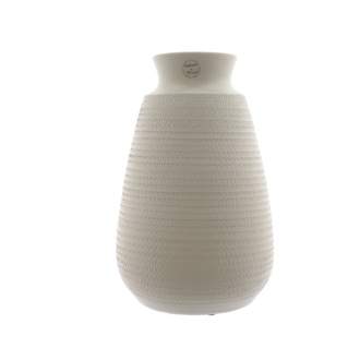 Váza hliněná kónická 26cm bílá