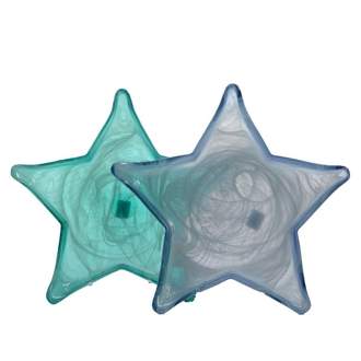 Talíř skleněný ve tvaru hvězdy 36cm
