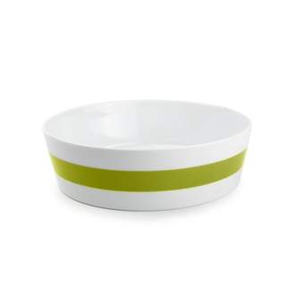 Mísa salátová 23cm zelená dekor pruhy porcelán S&P