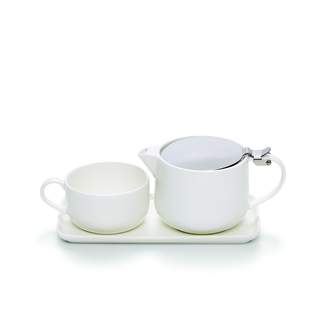 Konvice čajová a šálek a podtácek CAFE keramika S&P