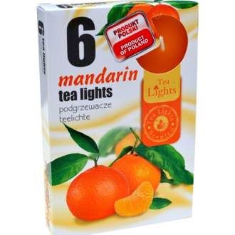 Svíčka čajová vonná 6ks Mandarinka