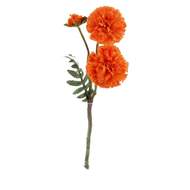 Afrikán řezaný umělý 3 květy oranžový