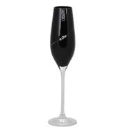 Sklenice na šampaňské DIAMANTE BLACK SILHOUETTE 2ks sklo