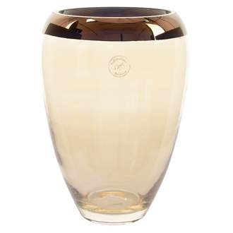 Váza skleněná 30cm jantarová